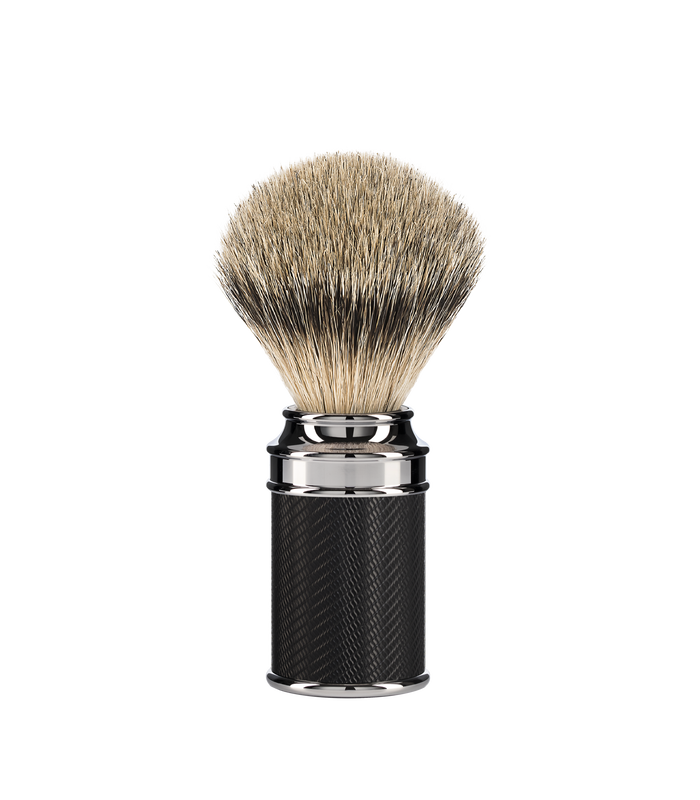 Brocha Afeitar Tejón Punta Plata Negra Serie Traditional Mühle Mühle shaving - 1