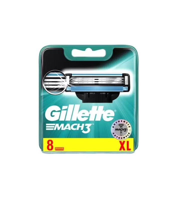 Recambio Pack 8 Unidades Cuchillas Gillette Mach3  - 1